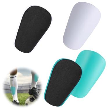 Imagem de 2 pares de mini caneleiras de futebol, caneleiras antiderrapantes em miniatura, equipamento de proteção pequeno, almofadas profissionais de futebol para homens e mulheres jovens (branco, verde)