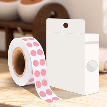 Imagem de Etiquetas adesivas circulares de 1/10 polegada, 1000 adesivos redondos de codificação de cores, etiquetas de bolinhas adesivas rosa para organização de inventário, classificação de arquivos