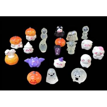 Imagem de Mini enfeites de resina de abóbora, conjunto de estatuetas em miniatura de Halloween, enfeites fofos para fazer garrafas, faça você mesmo, decoração de artesanato de paisagem de aquário de peixes, 20