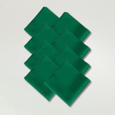 Imagem de Kit de Guardanapos Basic, 8 Peças, Tecido Oxford, 35x35cm, Mesa Posta, Decoração Elegante (Verde)