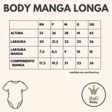 Imagem de Conjunto de Body Manga Longa e Calça com Pé Reversível Liso MaGi Baby,