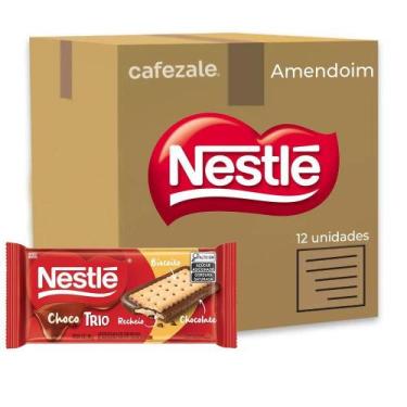 Imagem de Chocolate Nestlé Choco Trio Amendoim Kit 12 Pacotes De 90G - Nestle