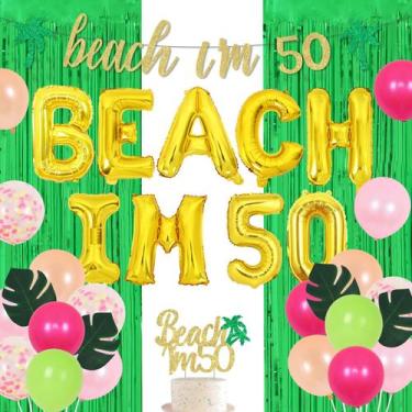 Imagem de Conjunto de decorações de festa Beach I'm 50 Birthday for 50th Party -