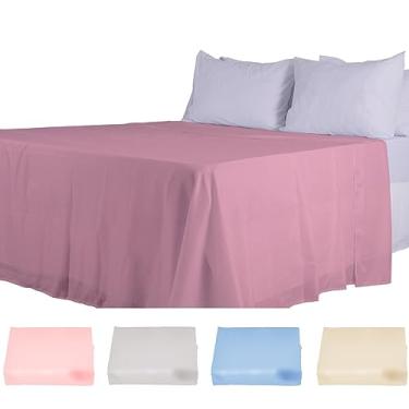 Imagem de Lençol Plano Algodão Toque Macio Arte Cazza Rosa Casal