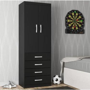 Imagem de Camiseiro Evidência 2 Portas 4 Gavetas - Black Black