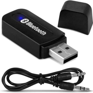 Imagem de Receptor Bluetooth 5.0 USB P2 para Som Automotivo – Adaptador de Áudio Sem Fio com Entrada Auxiliar 3,5mm – Compatível com Carros, Caixas de Som e Fones