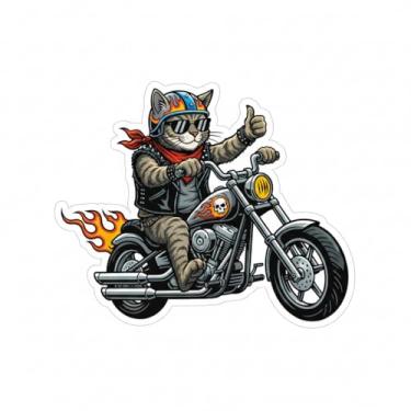 Imagem de Adesivo Decorativo para Carro e Moto, Modelo Gatinho (Adesivo85)
