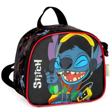 Imagem de Lancheira Térmica Stitch Preta LA42373SC Luxcel
