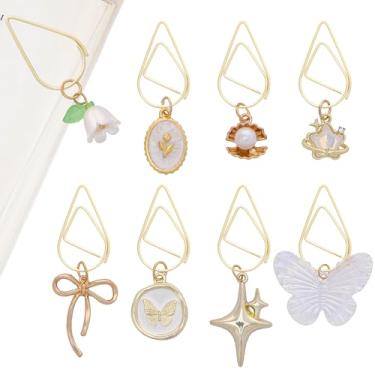 Imagem de Berirexrion Marcador de livro Fantasy Dragon Sward – 8 peças Cool Acotar Fourth Wing Paperclip Book Marks personalizados Charm Page Markers Gifts Reading Lovers Novels Fans Women Men Boy Student