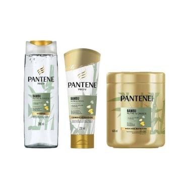 Imagem de Kit Pantene Bambu 1 Shampoo 200Ml+1 Cond 150Ml+1 Masc 600Ml