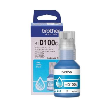 Imagem de Tinta Brother Bt-d100 Bt D100 Ciano Original Dcp-t230 Dcp-t430w Dcp-t530dw Dcp-t730dw 108ml