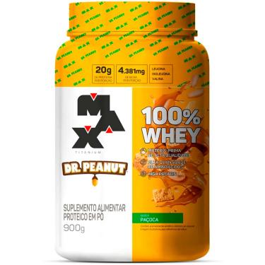 Imagem de Whey Protein 100% Max Titanium X Dr. Peanut 900g Paçoca