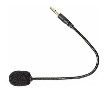 Imagem de Dwuww Black Headset Microphone Adjustable 360 Degrees Bendable Jack Headphone Controller Z5a5 Combined 3.5mm Game Gaming Mic to Mic PC Game Headsets