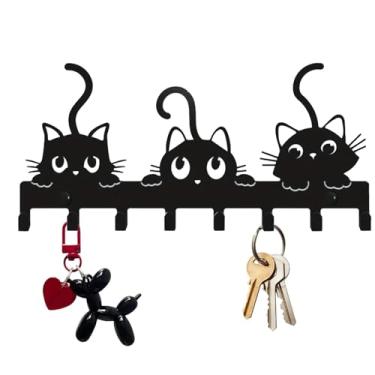 Imagem de Suporte para chave de gato, gancho para chave de gato, Ganchos decorativos de parede, Ganchos de casaco porta-chaves decorativos de parede, ganchos utilitários multiuso para casaco, bolsa,