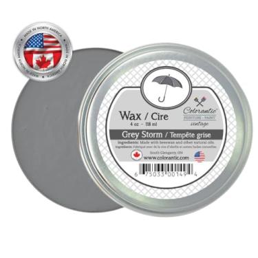 Imagem de Colorantic | Ceras de cera de abelha cinza cinza para móveis para tinta à base de giz | Decoração de casa artesanato DIY (227 g, cinza)