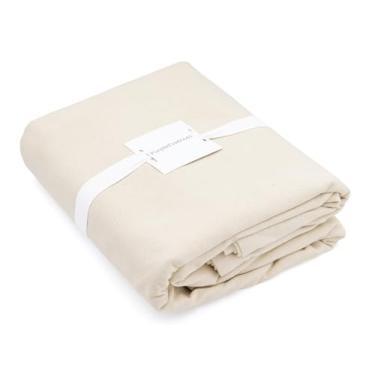 Imagem de PurpleEssences Pano de lona multiuso - Lona de tecido de pato de algodão resistente para pintura, proteção de móveis e pisos, capa de pintores lavável e reutilizável - natural (1,2 m x 3,7 m)