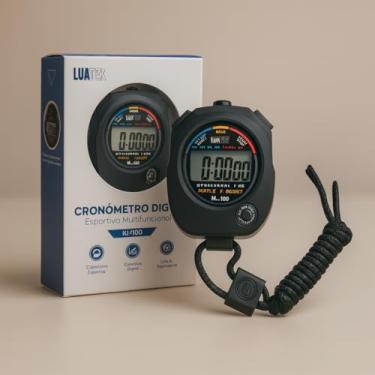 Imagem de Cronômetro Digital Esportivo Profissional para Treinos, Corrida, Academia, Atletas e Treinadores com Timer, Contagem Regressiva, Alarme e Memória de Voltas