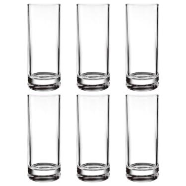 Imagem de Copos de vidro, copos diários de 290 ml, 6 copos para lava-louças, à prova de estilhaçamento, para coquetel, cerveja, chá, vinho, uísque