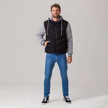 Imagem de Jaqueta Puffer com Moletom Masculina Urban Rock e Soda-Masculino