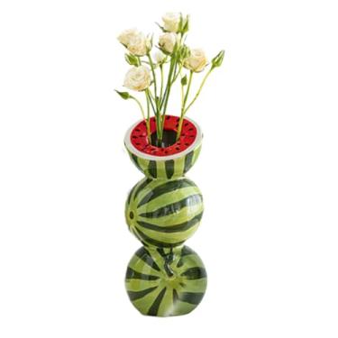 Imagem de Vaso de frutas de cerâmica | Vaso decorativo de cerâmica para flores, recipiente floral decorativo para casa, decoração de primavera, para festa, cozinha, estante, escritório, quarto, sala de estar