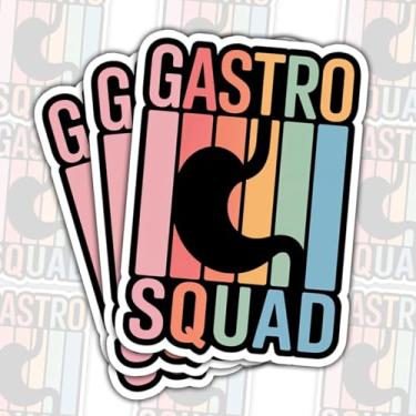 Imagem de 3 peças adesivos Gastro Squad, adesivos engraçados de vinil gastroenterologia endoscopia GI, presentes para gastroenterologistas, estudantes de medicina, profissionais de saúde, para laptop, garrafa