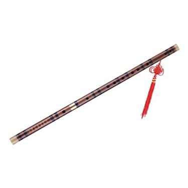 Imagem de Flauta de bambu amargo conectável profissional Dizi tradicional chave musical chinesa feita à mão de C/D/E/G/F (Cor: C)