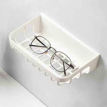 Imagem de Prateleira flutuante para banheiro, suporte organizador de chuveiro, sem broca, prateleira de armazenamento para banheiro, economia de espaço