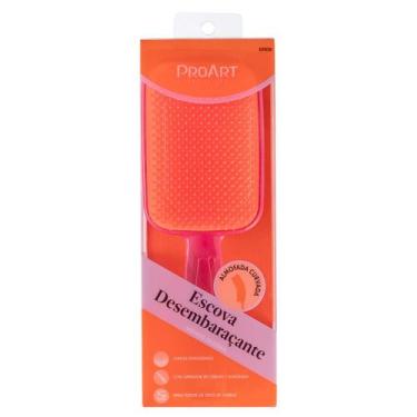 Imagem de Escova de Cabelo Desembaraçante ProArt Rosa e Laranja, 1 Un