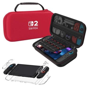 Imagem de Kit Bag Com Alça + Capa Acrílico Para Novo Nintendo Switch 2