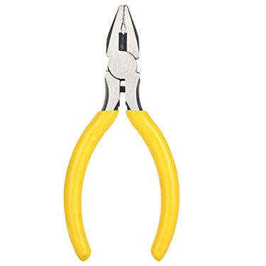 Imagem de Alicate de ponta de agulha feito à mão com miçangas DIY alicate de joias multifuncional mini cortadores de fio forte cabo de plástico de aço inoxidável durável para cortar (alicate de bico chato)