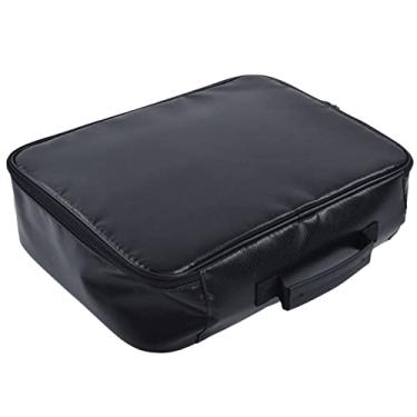 Imagem de Phefop Bolsa para Documentos à Prova de Fogo, Organizador Portátil Com Trava, Grande Capacidade para Documentos e Objetos de Valor, Material à Prova d'água para Viagens e Uso Doméstico (Preto)