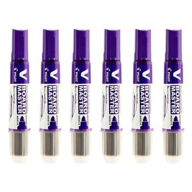 Imagem de Pincel Para Quadro Branco Recarregável Board Master Violeta 6 Unidades - Pilot