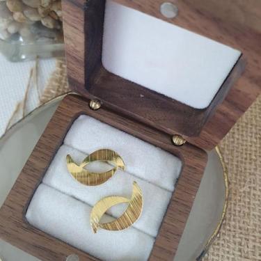 Imagem de Brinco Anita Semijóia Banhado a Ouro Tendência Moderno - MIL ESTRELAS,