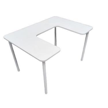 Imagem de Mesa Refeitório em U para Alimentação Branco - SchoolCenter