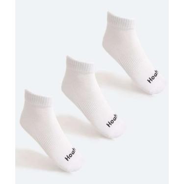 Imagem de Kit 3 Pares Meias Cano Curto Feminina-78062 - HOAHI, Branco, 39/43