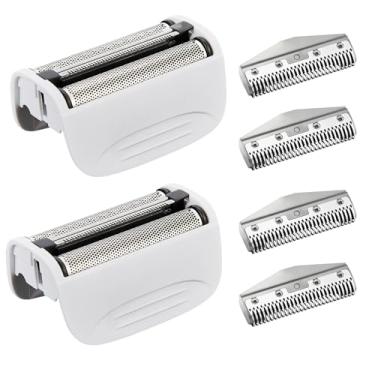 Imagem de Conjunto de cabeça e cortador de substituição compatível com barbeadores Remington PF7400, PF7500 e PF7600, pacote com 2 (branco)