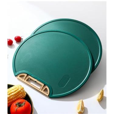 Imagem de Tábua de Corte Antibacteriana para Cozinha com Suporte em Pé – Resistente Fácil de Lavar e Dupla Face 30cm