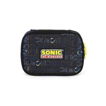 Imagem de Estojo Sonic Escolar Meninos 100 Pens 36 Elásticos Preto - Luxcel