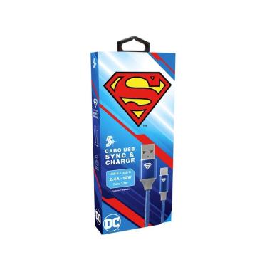 Imagem de Cabo Carregador Turbo Pix + Kokay, 1.5m Usb-A, Para Tipo C, Superman 5