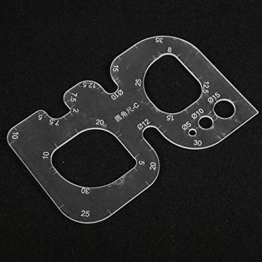 Imagem de Acouto Modelo de Costura de Furo de Canto Transparente - Ferramenta de Posicionamento de Couro Premium, Corte e Costura Precisos | Quilting Ideal, Carteiras Artesanais e Bolsas (#03)