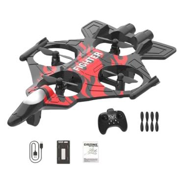 Imagem de oshhni Avião de controle remoto RC, leve e capaz de realizar manobras de flip de 360°, ideal para crianças, meninos e adolescentes, Vermelho com 1 Bateria