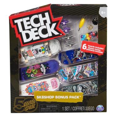 Imagem de Tech Deck Skate de Dedo Shop Bonus Pack Com 6 Santa Cruz - Sunny