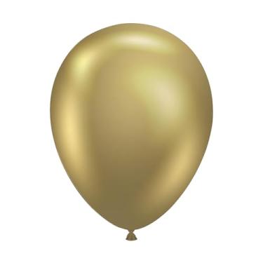 Imagem de Balões de látex natural Tuftex dourado fosco 50 peças