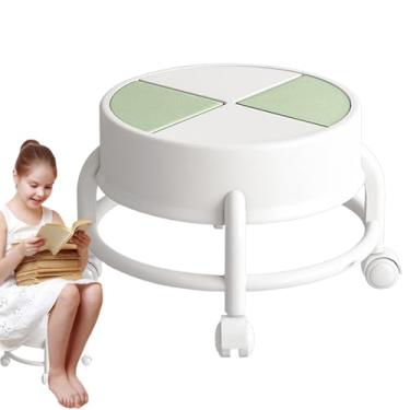 Imagem de Cadeira de banco de roda com assento de baixo, banco baixo com rodas,Assento para cadeira de rodas | Banqueta móvel resistente de rolamento giratórias de 360°, cadeira giratória de rod