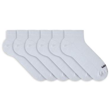 Imagem de Kit Meia Sapatilha Mash 6 Pares Algodão Esportiva, Branco, 39-44