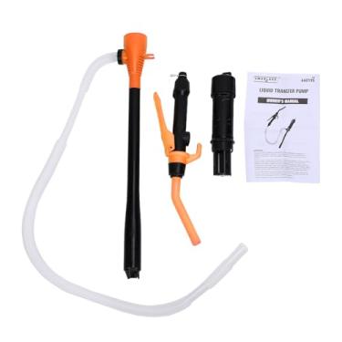 Imagem de Luocute Bomba de Sifão Elétrica, Bomba de Transferência Portátil Alimentada por Bateria para água a Querosene a Gasolina, Com Controle de Fluxo Ajustável e de Filtragem Fina (ORANGE)