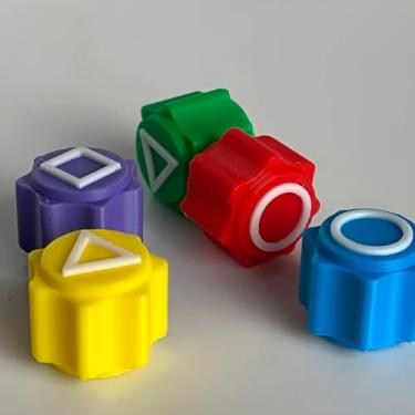 Imagem de Jogo Coreano Famoso Gonggi 5 Peças Geométrica Diversão Tradição