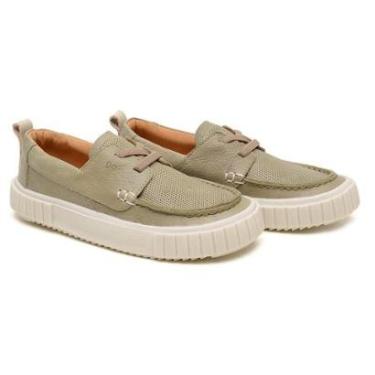 Imagem de Tenis Gambo Mocassim Infantil Masculino Em Couro Confortavel B-Masculino