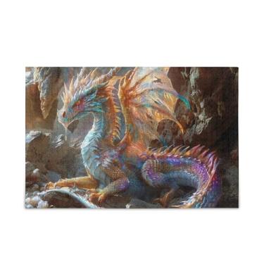 Imagem de Quebra-cabeças de madeira e papel da caverna do dragão com saco de armazenamento de 500 peças para adultos