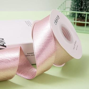 Imagem de Fita de cetim de cor sólida de 10 jardas 3,8 cm de largura, fita dupla face brilhante, laço de cetim metálico, acessórios de cabelo para casamento, embrulho de presente DIY